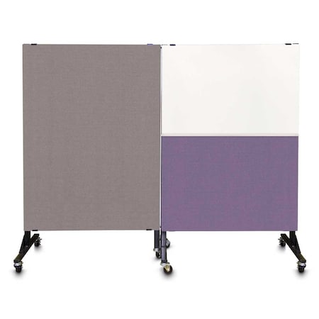 United Visual Products Sliding Door Indoor Enclosed Corkboard, 4 UV9001ACS4824-BRONZE-SURF